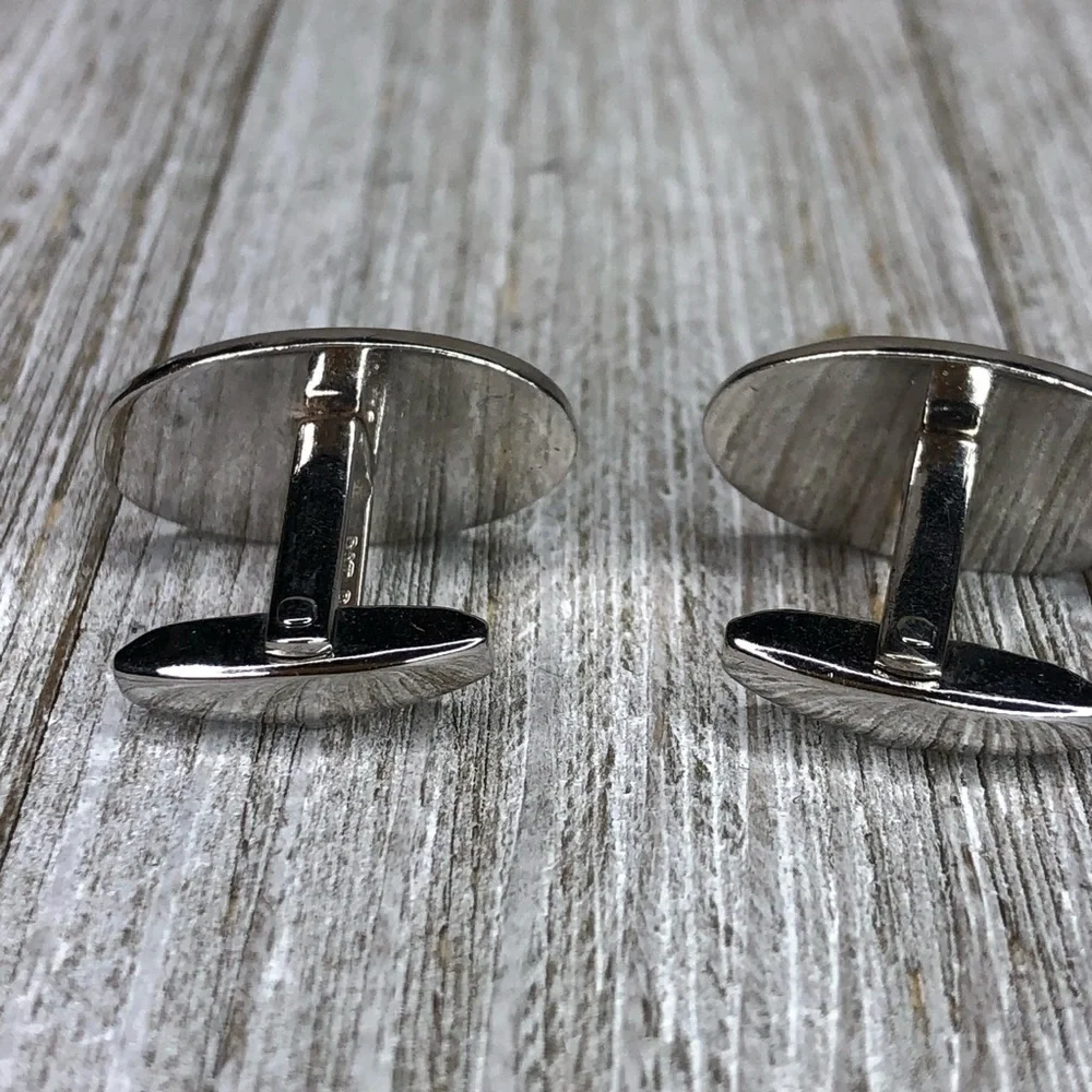 Vintage Foster Silver Engrave-able Cuff Links